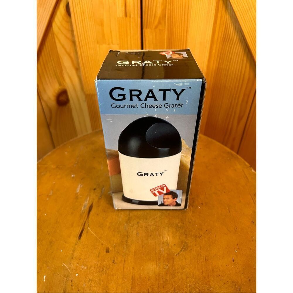 Graty Gourmet Cheese Grater Shredder Coarse and Fine Cheese New As Seen TV (4525